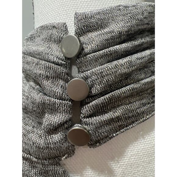 Free People Asymmetrical Metallic Halter Top Size M + Branded Tote Bag - Picture 7 of 15